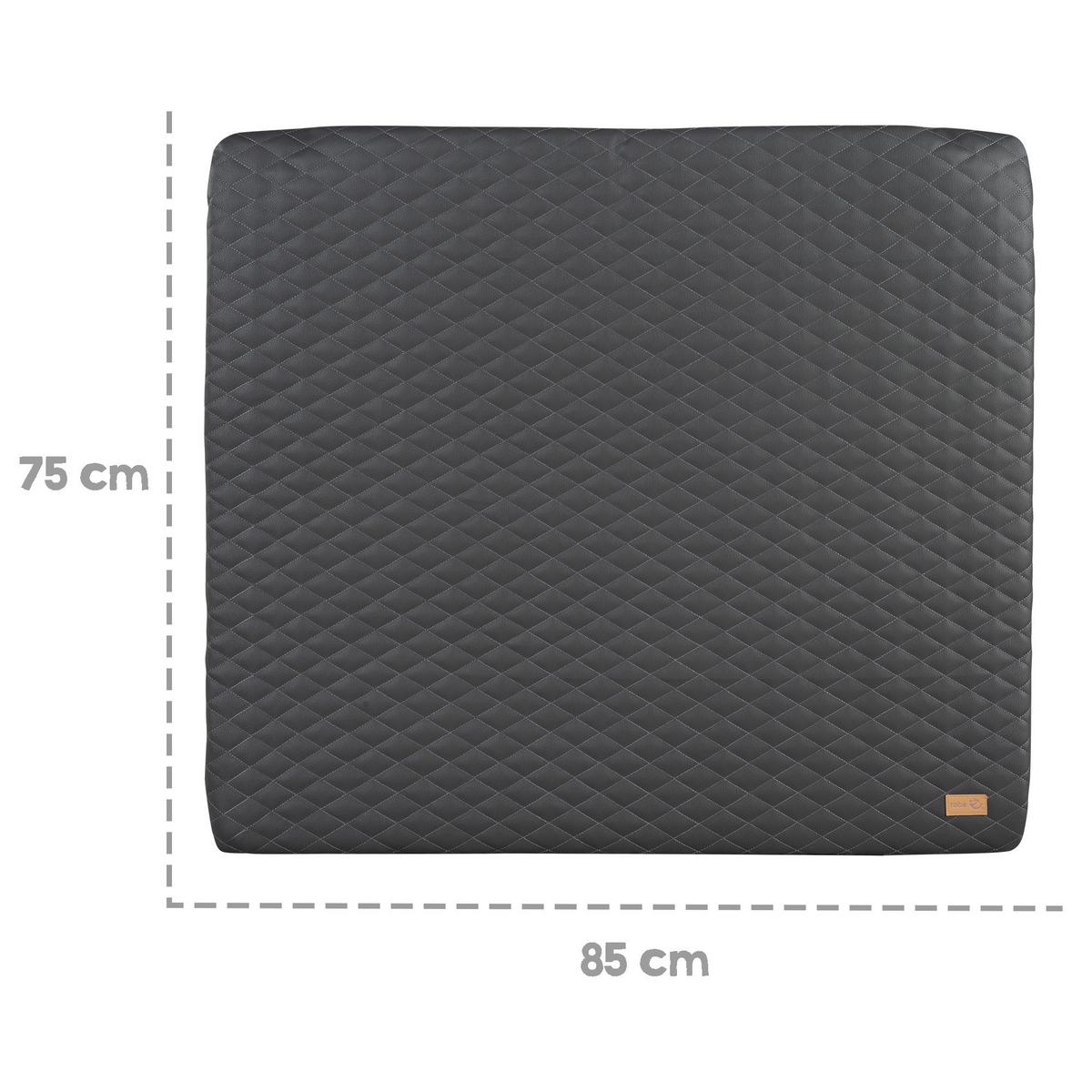 Wickelauflage Luxe Graphite ca. 85x75cm - Graphitfarben, KONVENTIONELL (85/4/75cm) - Roba