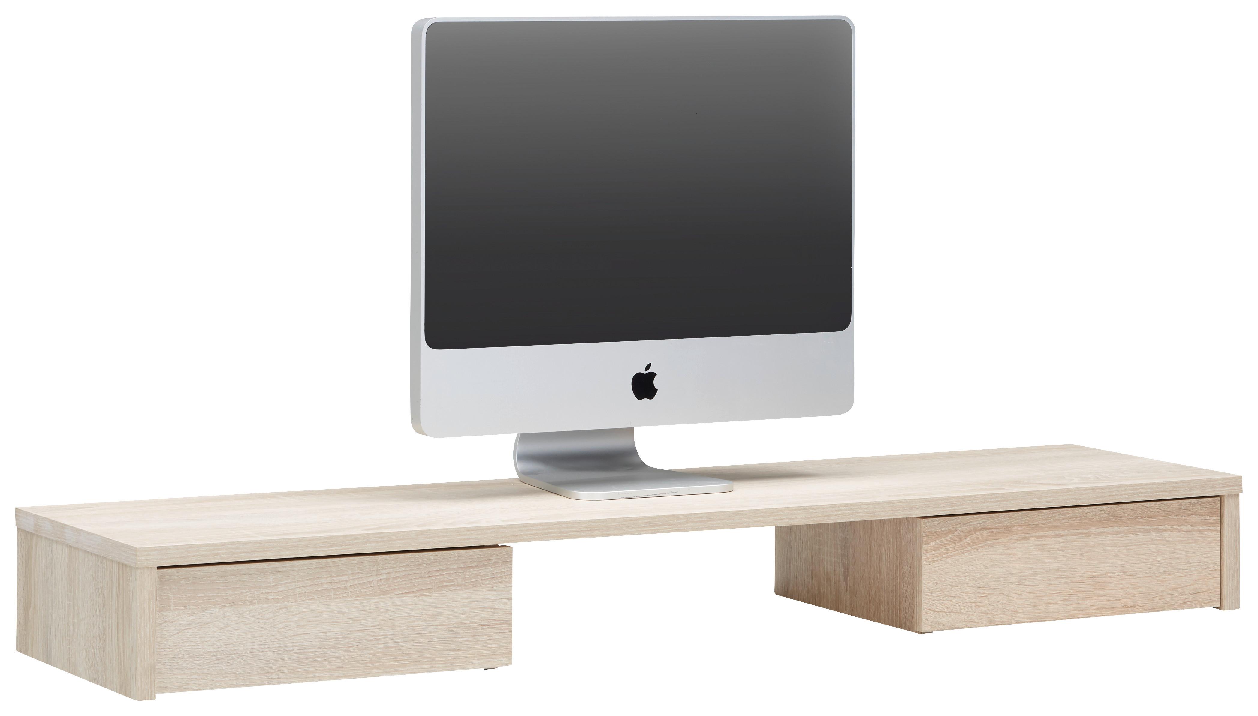 Schreibtischaufsatz Eichefarben - Eichefarben, MODERN, Holzwerkstoff (120/14/31cm) - Mömax