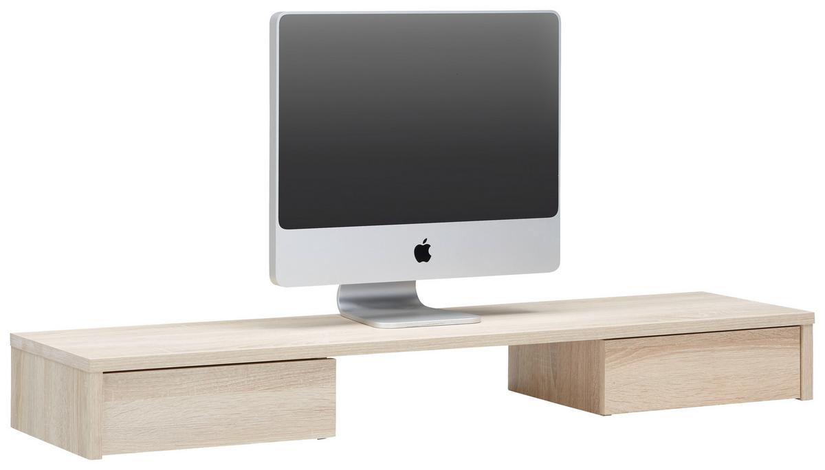 Schreibtischaufsatz Eichefarben - Eichefarben, Modern, Holzwerkstoff (120/14/31cm) - Mömax