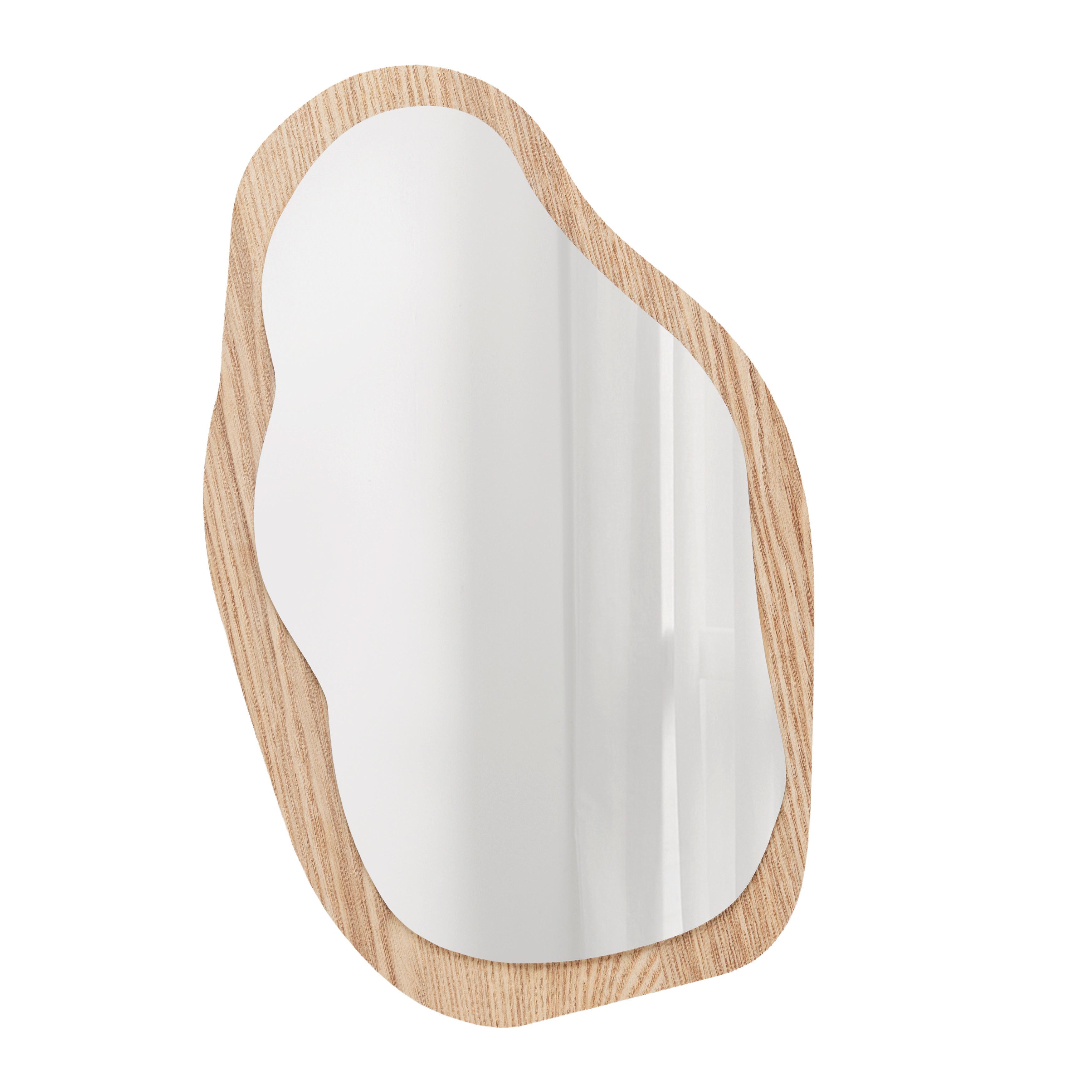 Dekospiegel Farina Braun - Braun, Basics, Glas/Holz (24,5/40cm) - Modern Living