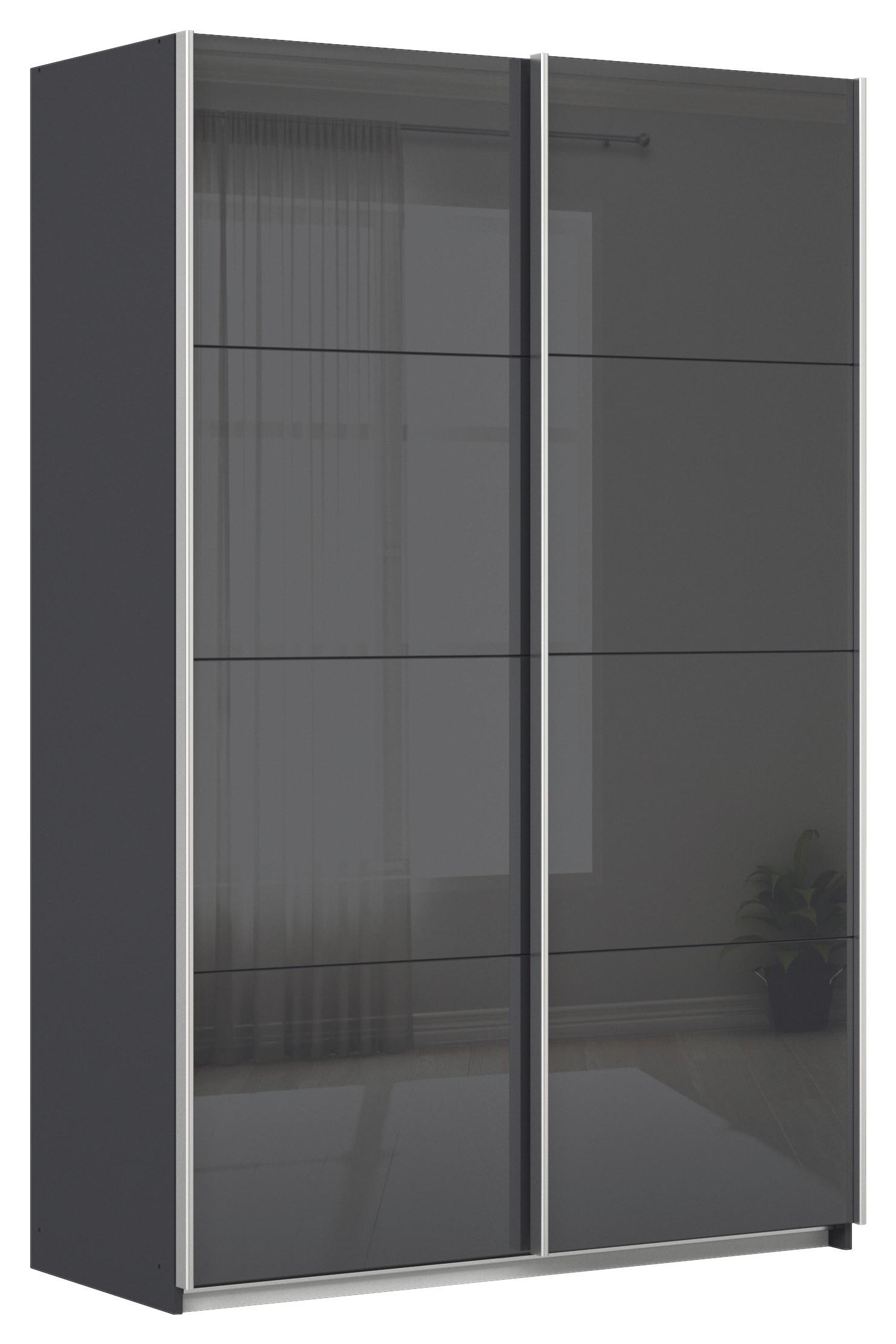 Ormar S Kliznim Vratima Feldkirch - antracit visoki sjaj/antracit, Moderno, staklo/drvni materijal (136/210/62cm) - Modern Living