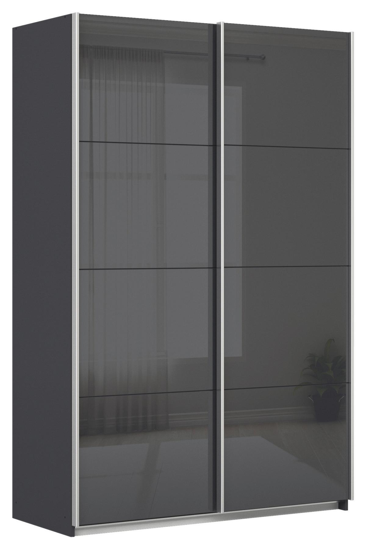 Ormar S Kliznim Vratima Feldkirch - antracit visoki sjaj/antracit, Moderno, staklo/drvni materijal (136/210/62cm) - Modern Living