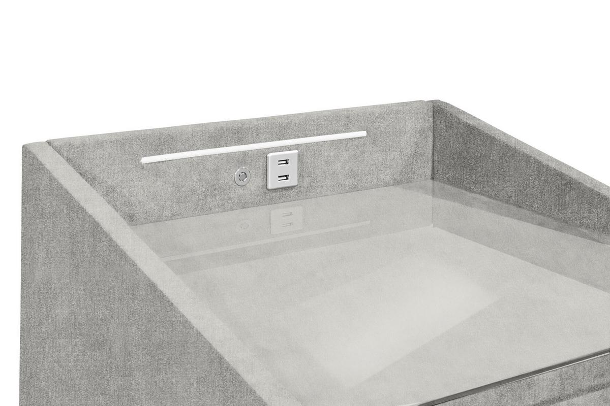 SZAFKA NOCNA MOON - kolor bagienny/kolor srebrny, Modern, materiał drewnopochodny/tworzywo sztuczne (47/61/46cm)