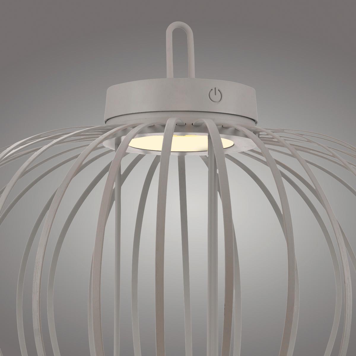 Akku-Tischleuchte Greige max. 1,5 Watt - Greige, Design, Holz/Kunststoff (46/46/37cm)