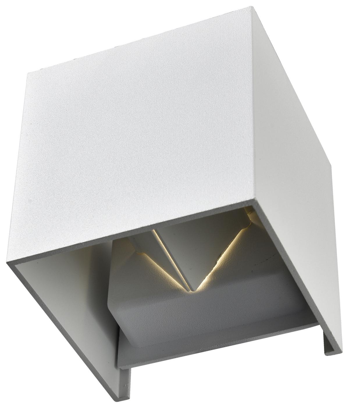 LED-Wandleuchte Kubik max. 7 Watt - Weiß, LIFESTYLE, Metall (10/10/10cm) - Mömax