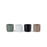 Pflanzentopf Lou in diversen Farben - Beige/Schwarz, KONVENTIONELL, Keramik (20,5/20,5cm) - Mömax