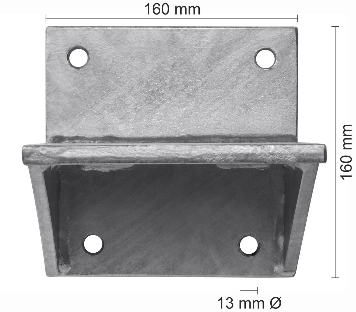 Schneider Sonnenschirm- Wandkonsole Universal Stahl - Silberfarben, Basics, Metall (16/16/21cm) - Schneider