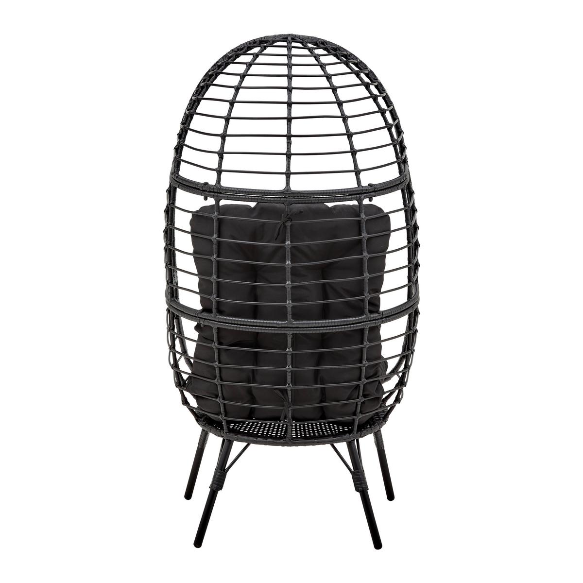 Kerti Relax Szék Nara - fekete, Modern, textil/fém (77/145/67cm) - Bessagi Garden