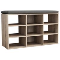 Schuhregal Hinsol - Sonoma Eiche, Design, Holzwerkstoff (80/50/30cm) - MID.YOU