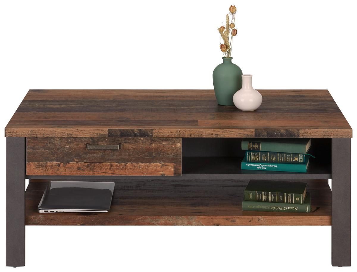 Couchtisch in Dunkelbraun - Dunkelbraun, Modern, Holzwerkstoff/Metall (110/65/45cm) - Mömax