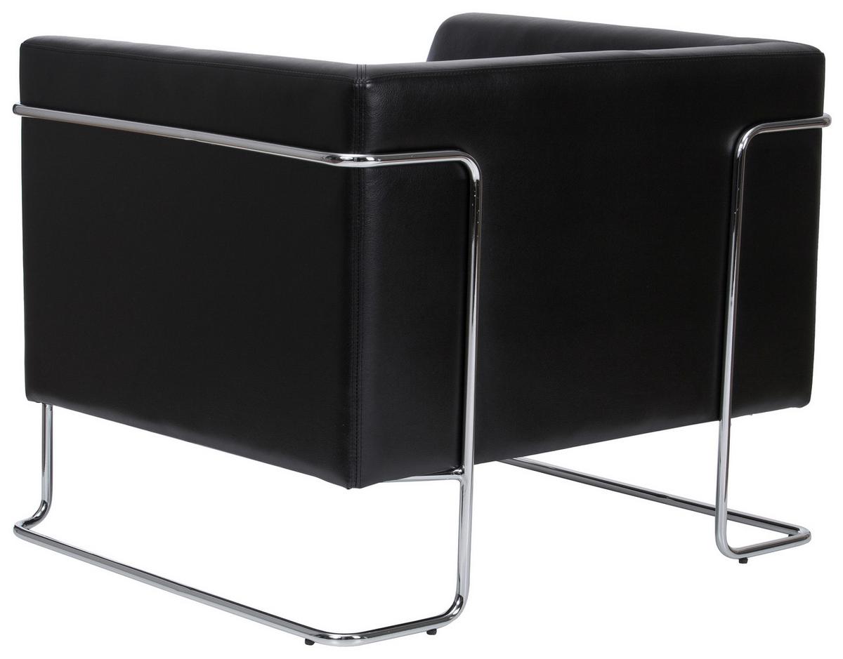Fotelj Curacao, Črna - barve kroma/črna, Moderno, kovina/tekstil (88/74/74cm) - MID.YOU
