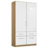 Ormar S Klasičnim Vratima Berlin - hrast Artisan/bijela visoki sjaj, Moderno, drvni materijal/plastika (91/210/54cm) - Modern Living