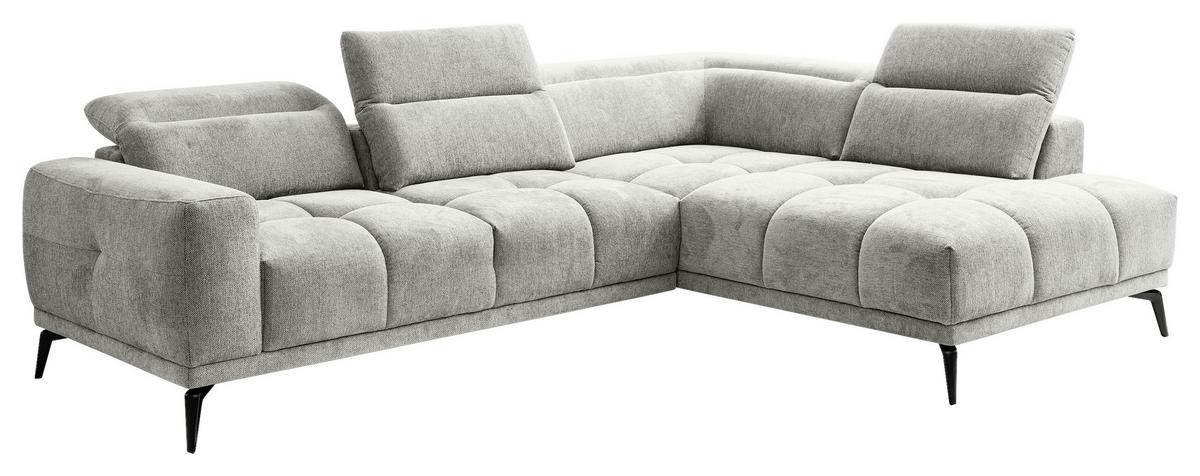 Kutna Garnitura Elch - zelena/svijetlo siva, Moderno, tekstil/metal (281/81-96/214cm) - Premium Living