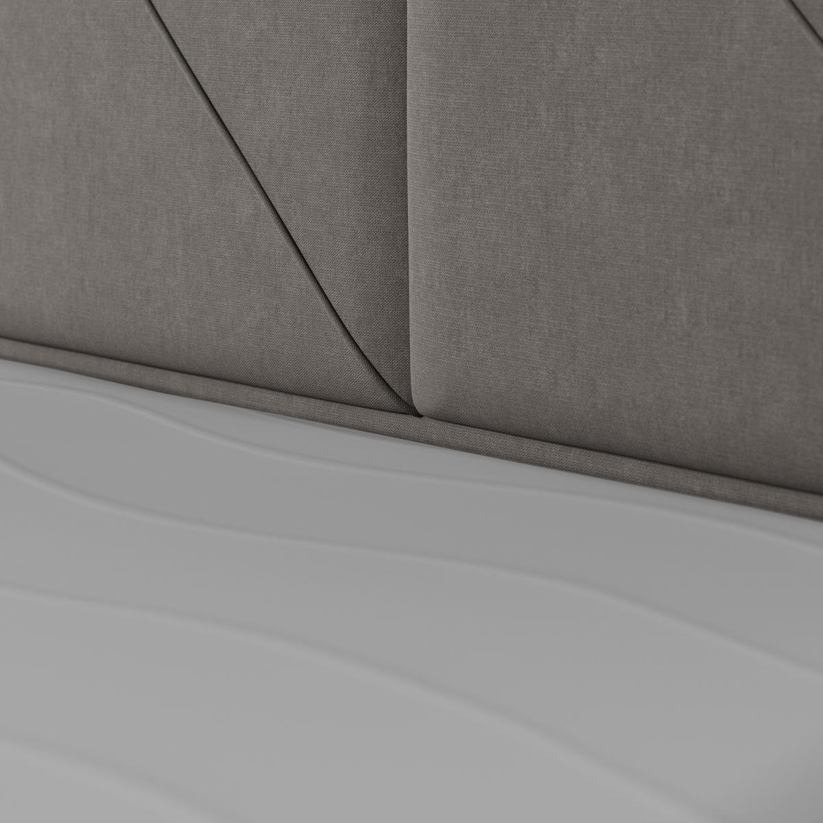Boxspringbett Oslo Hellgrau ca. 180x200 cm Hellgrau - Hellgrau/Schwarz, MODERN, Holzwerkstoff/Kunststoff (180/200cm) - MID.YOU