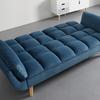 BÄDDSOFFA CORA - blå/naturfärgad, Modern, trä/textil (214/92/81cm) - Bessagi Home