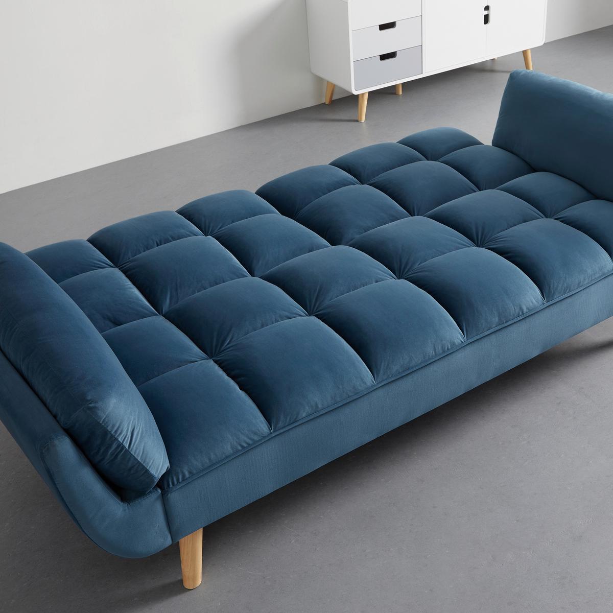 Canapea extensibilă CORA - albastru, Modern, lemn/textil (214/92/81cm) - Bessagi Home