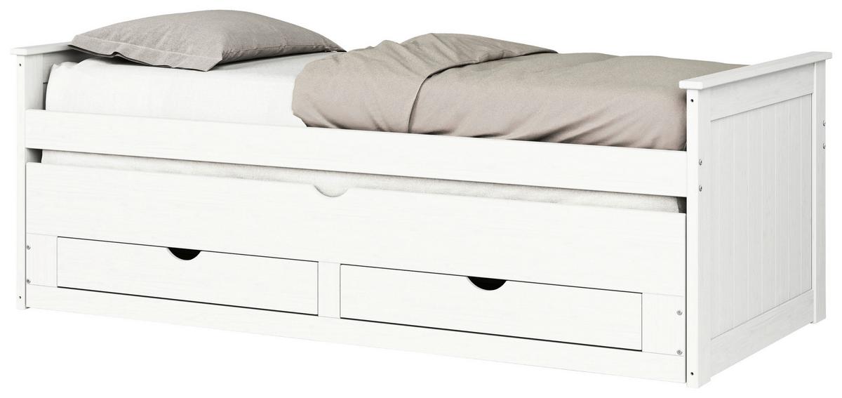 Raztegljiva Postelja Sandero, Bela, 2x 90/200 - bela, Romantika, kovina/umetna masa (208/73/99,5cm) - MID.YOU