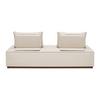 2-SITS SOFFA CHRISTINA - beige/valnötsfärgad, Modern, trämaterial/trä (215,5/87/106cm) - Bessagi Home