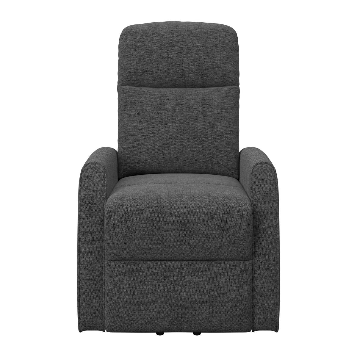 Tv Fotelj Athen, Temno Siva, Pomoč Pri Vstajanju - temno siva, Moderno, kovina/tekstil (67.5/107/88.5cm)