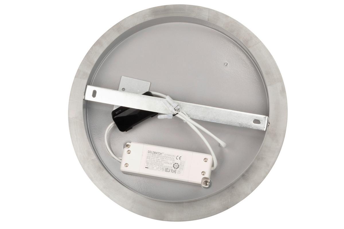 LAMPA SUFITOWA LED FONTANA *SBN* - kolor aluminiowy, Design, tworzywo sztuczne/metal (54,7/40/7cm) - Novel
