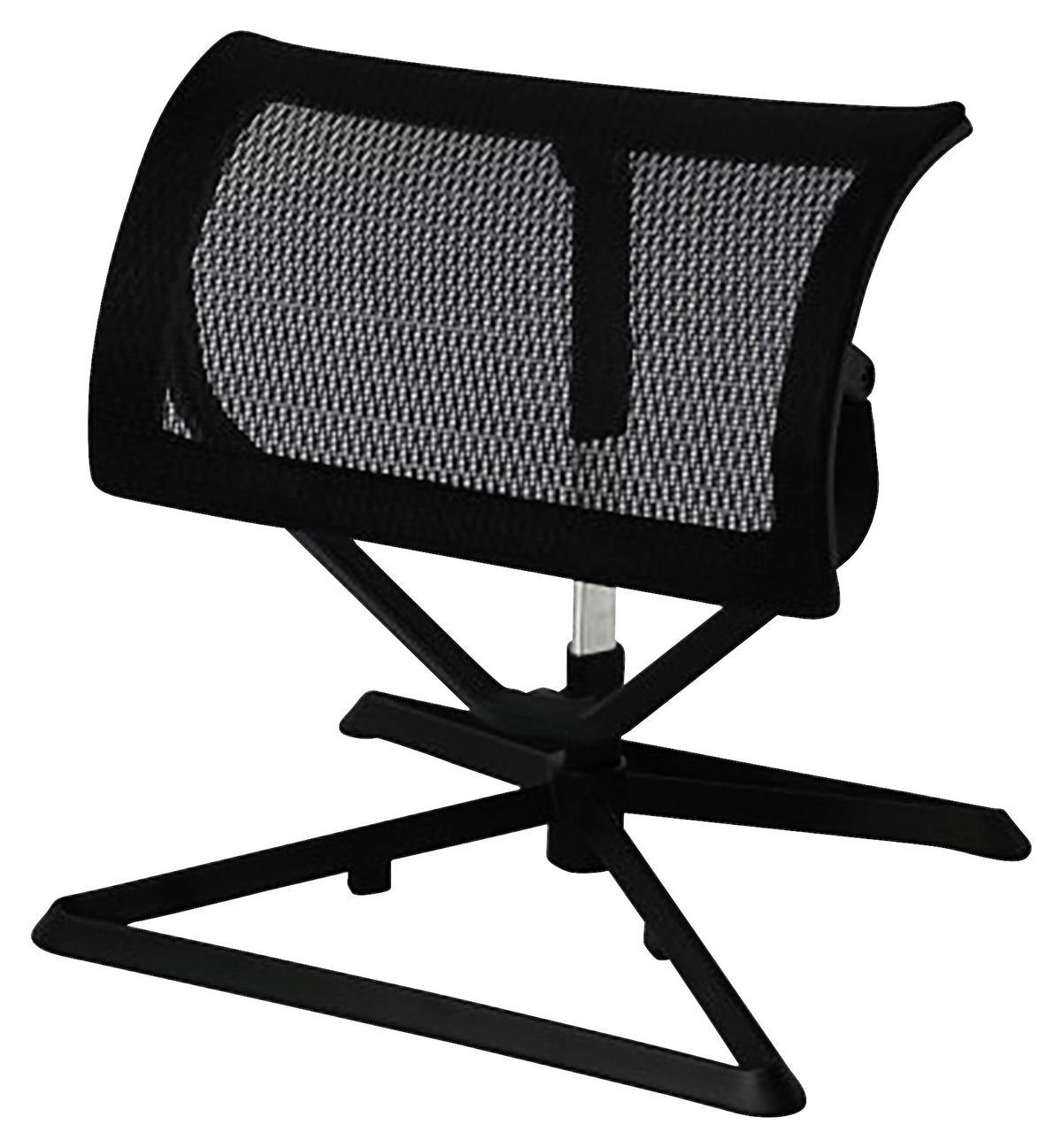 Pisarniški Stolček Ottomann - črna, Basics, kovina/tekstil (43/46/33cm) - MID.YOU