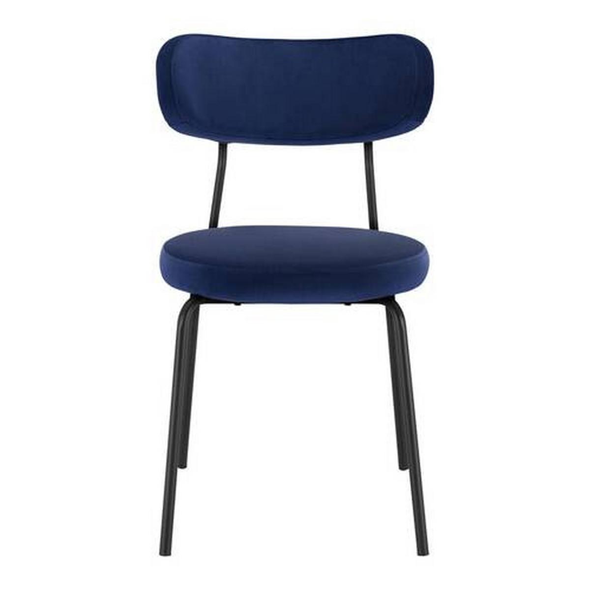 KRZESŁO LEA - niebieski/czarny, Modern, metal/drewno (51/82/63cm) - Bessagi Home