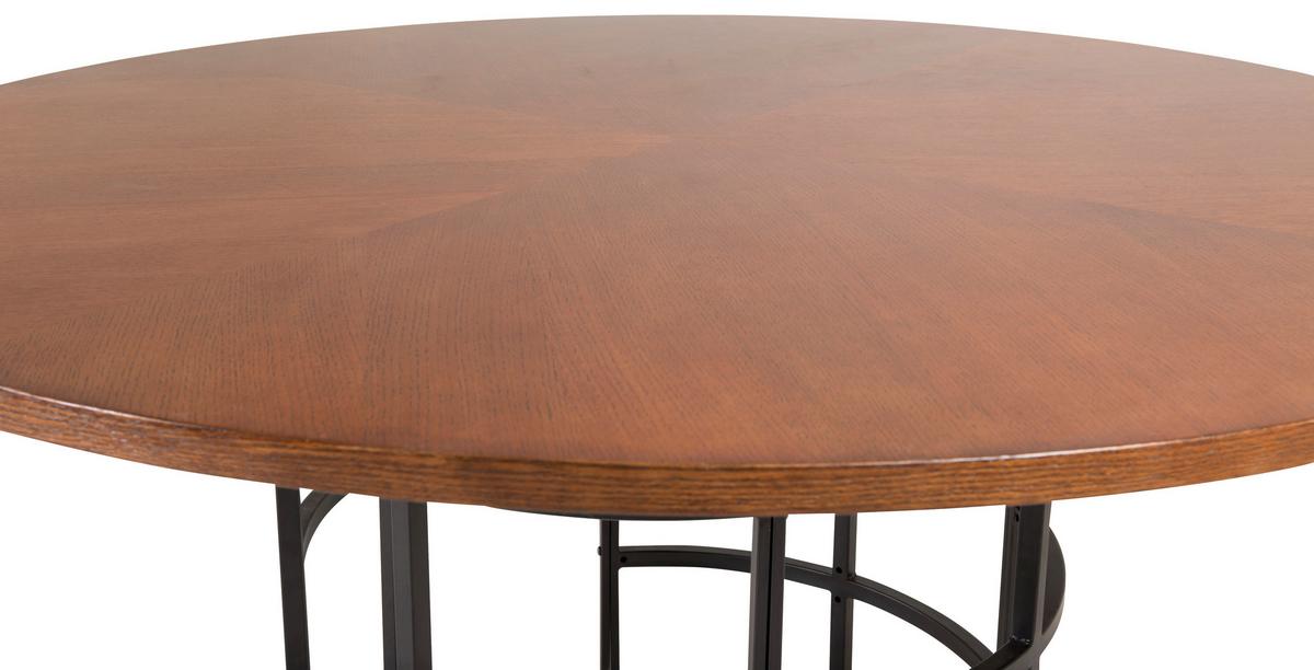 ESSTISCH COPENHAGEN - Cognac/Schwarz, Design, Holzwerkstoff/Metall (140/140/75cm) - Livetastic