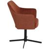 STOL MED ARMSTÖD VALLETTA - svart/rostfärgad, Klassisk, metall/textil (61/85/60cm) - Premium Living