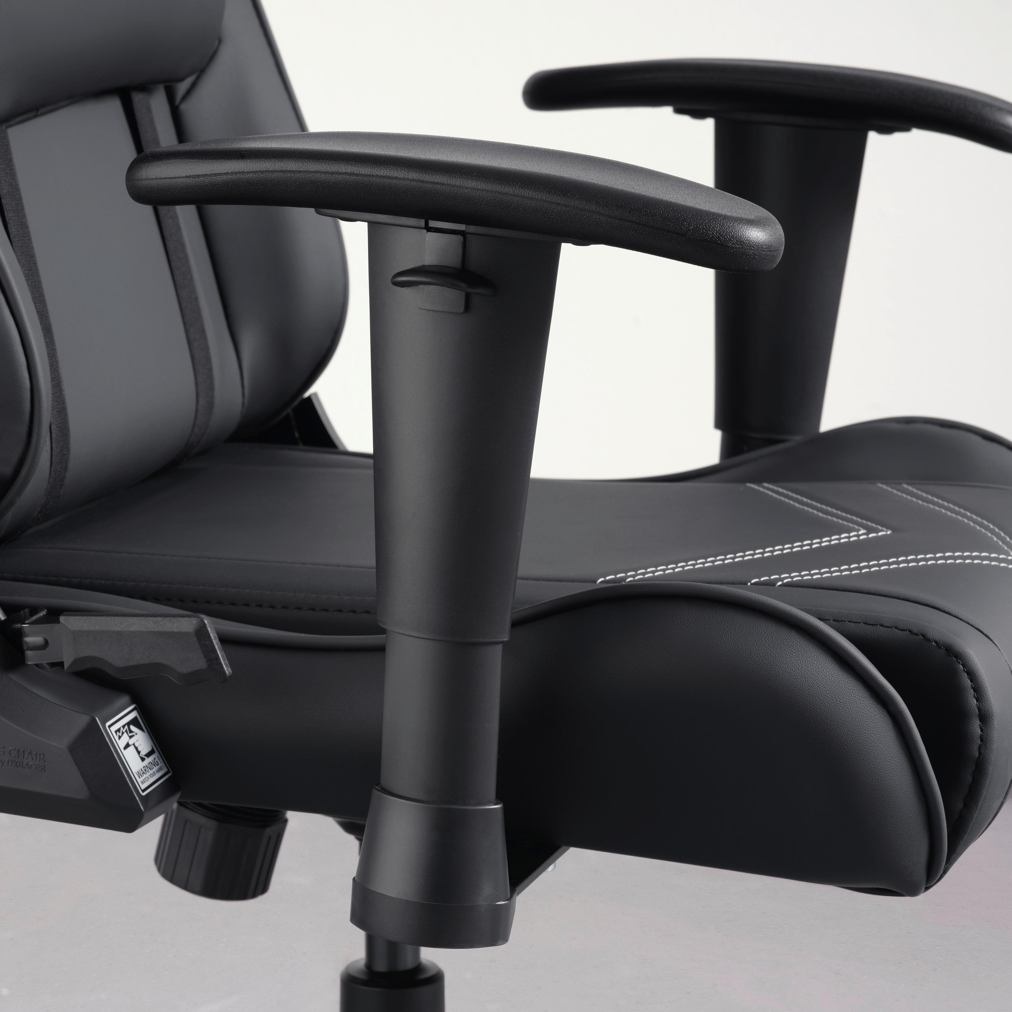 GAMINGSTOL PRINCE -EXKLUSIV- - vit/svart, Modern, textil/plast (67/126/67cm) - Dxracer