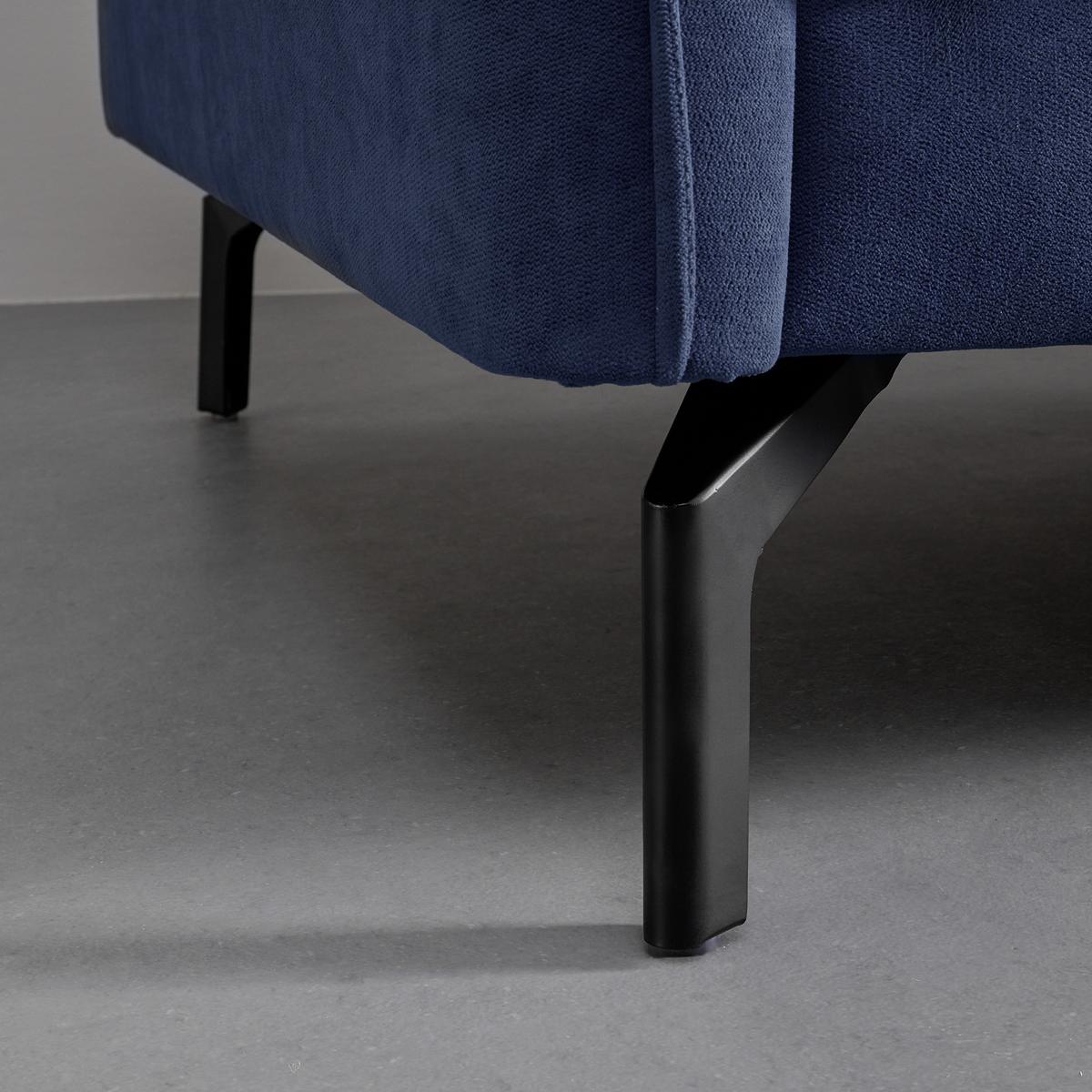 Sedežna Garnitura Lani, Iz Žameta - črna/temno modra, Moderno, kovina/tekstil (296/86/170cm) - Bessagi Home