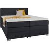 Boxspringbett Plura Anthrazit ca. 180x200cm - Chromfarben/Anthrazit, KONVENTIONELL, Holz/Holzwerkstoff (180/200cm) - Mömax