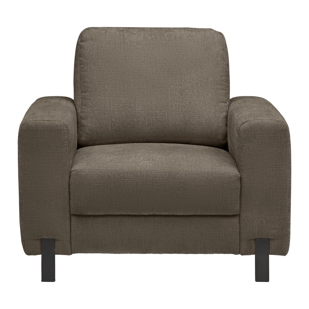 Sessel Piega Braun - Schwarz/Braun, MODERN, Textil/Metall (99/66-87/96cm) - Mömax