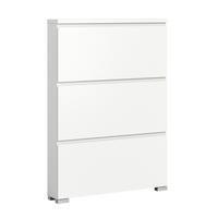 Ormarić Za Cipele Shoelove - bijela/srebrne boje, Moderno, drvni materijal (95/133/18cm) - Modern Living