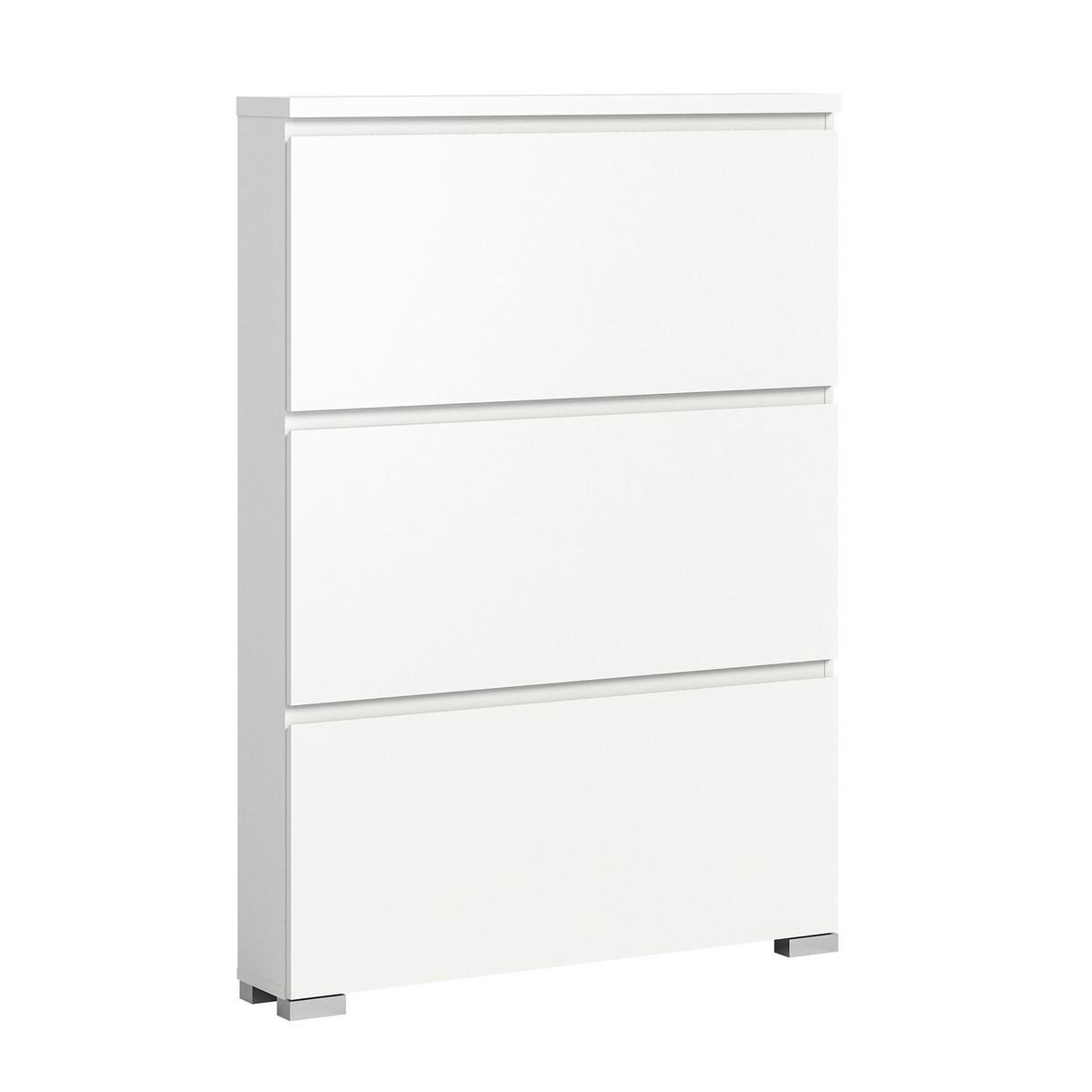 Ormarić Za Cipele Shoelove - bijela/srebrne boje, Moderno, drvni materijal (95/133/18cm) - Modern Living