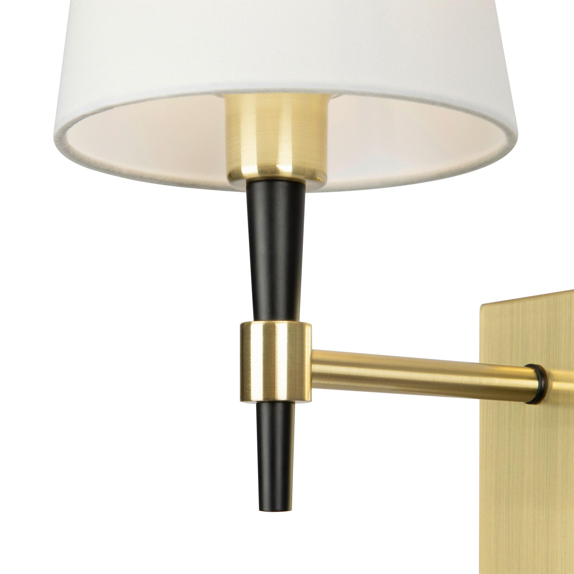 Wandleuchte Zaragoza Messingfarben max. 40 Watt - Messingfarben, Trend, Textil/Metall (14/28/19cm) - MAYTONI