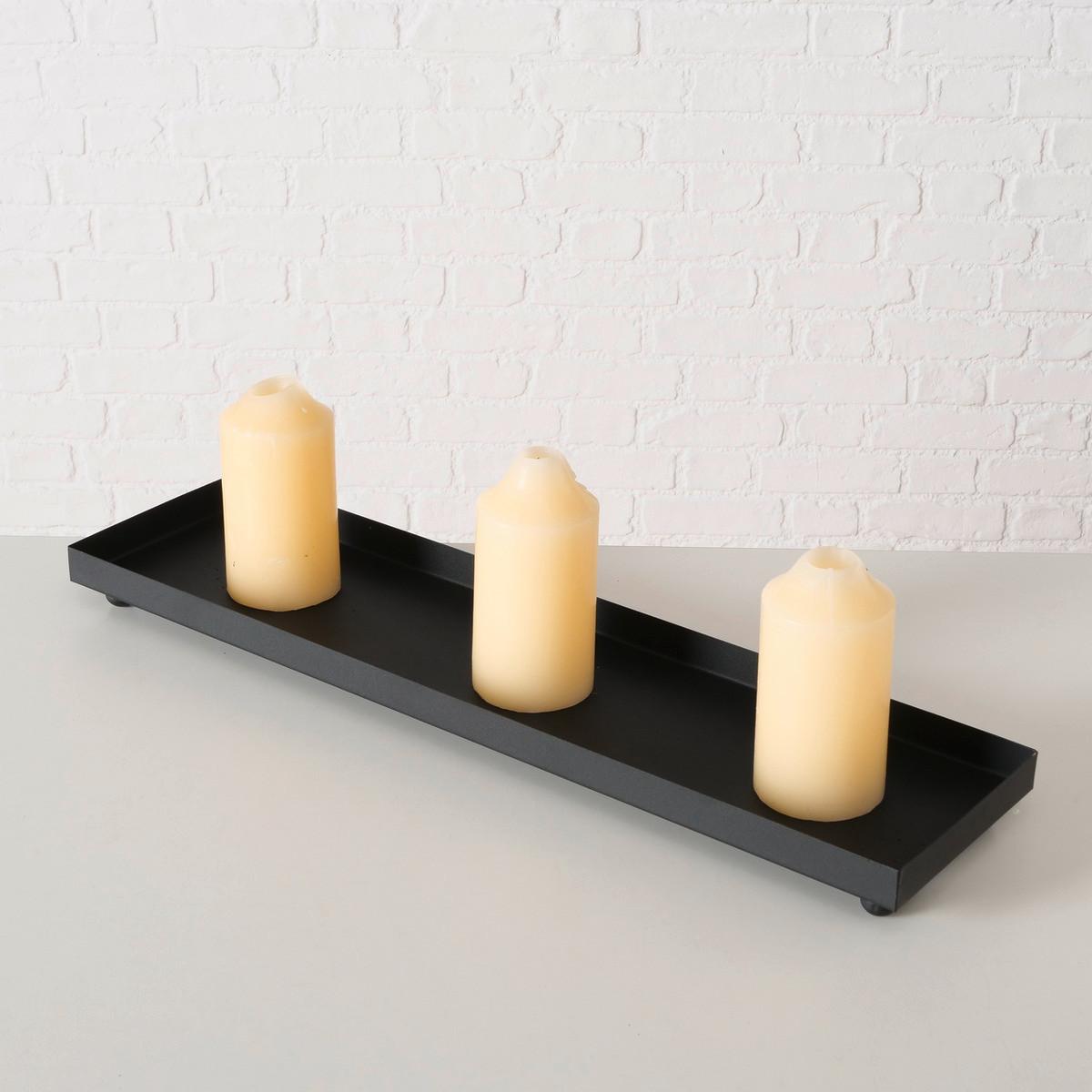 TACA DEKORACYJNA 2040099 - MODERN LIVING - czarny, Basics, metal (76/20/6cm)