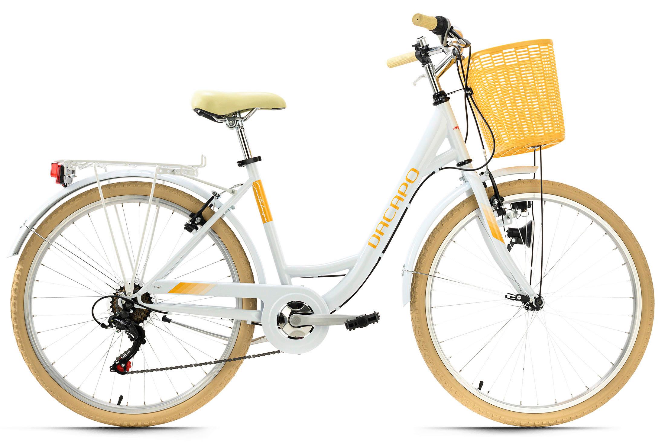 Citybike 26'' Cantaloupe Weiß RH 48cm - Gelb/Weiß, Basics, Metall (180/70cm) - Atrigo