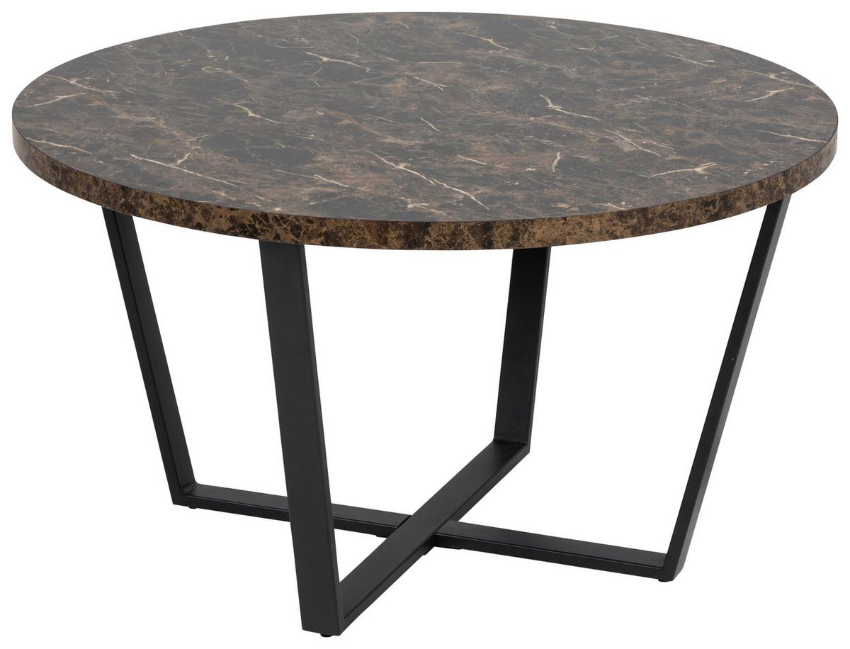 STOLIK KAWOWY AMBLE - czarny/brązowy, Trend, materiał drewnopochodny/metal (77/77/44cm) - MID.YOU