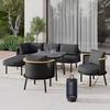 Dining-Loungeset Lissa Dunkelg Outdoorstoff/Metall/Polywood - Dunkelgrau/Schwarz, MODERN, Kunststoff/Textil - Bessagi Garden