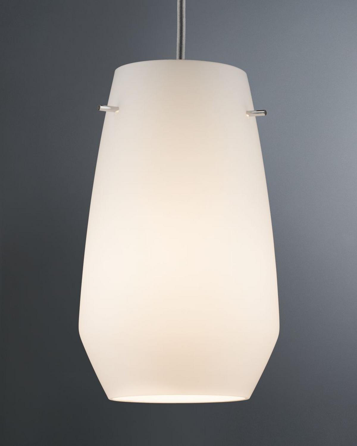 Schienensystem-Leuchtenschirm in Opal Ø 17cm - Opal, Design, Glas (17,0/28,0cm) - Paulmann