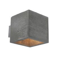 KINKIET BLOCK - szary, Trend, ceramika (11/11/13cm) - Dieter Knoll
