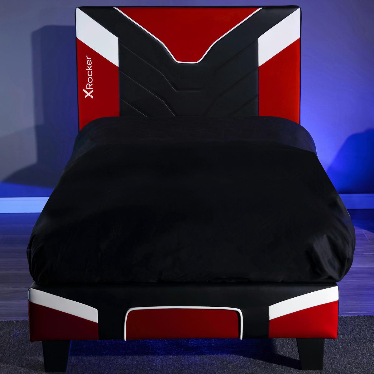 Gamingbett Cerberus 90x190 cm Schwarz/Weiß/Rot - Rot/Schwarz, MODERN, Holzwerkstoff/Kunststoff (90/190cm) - X Rocker