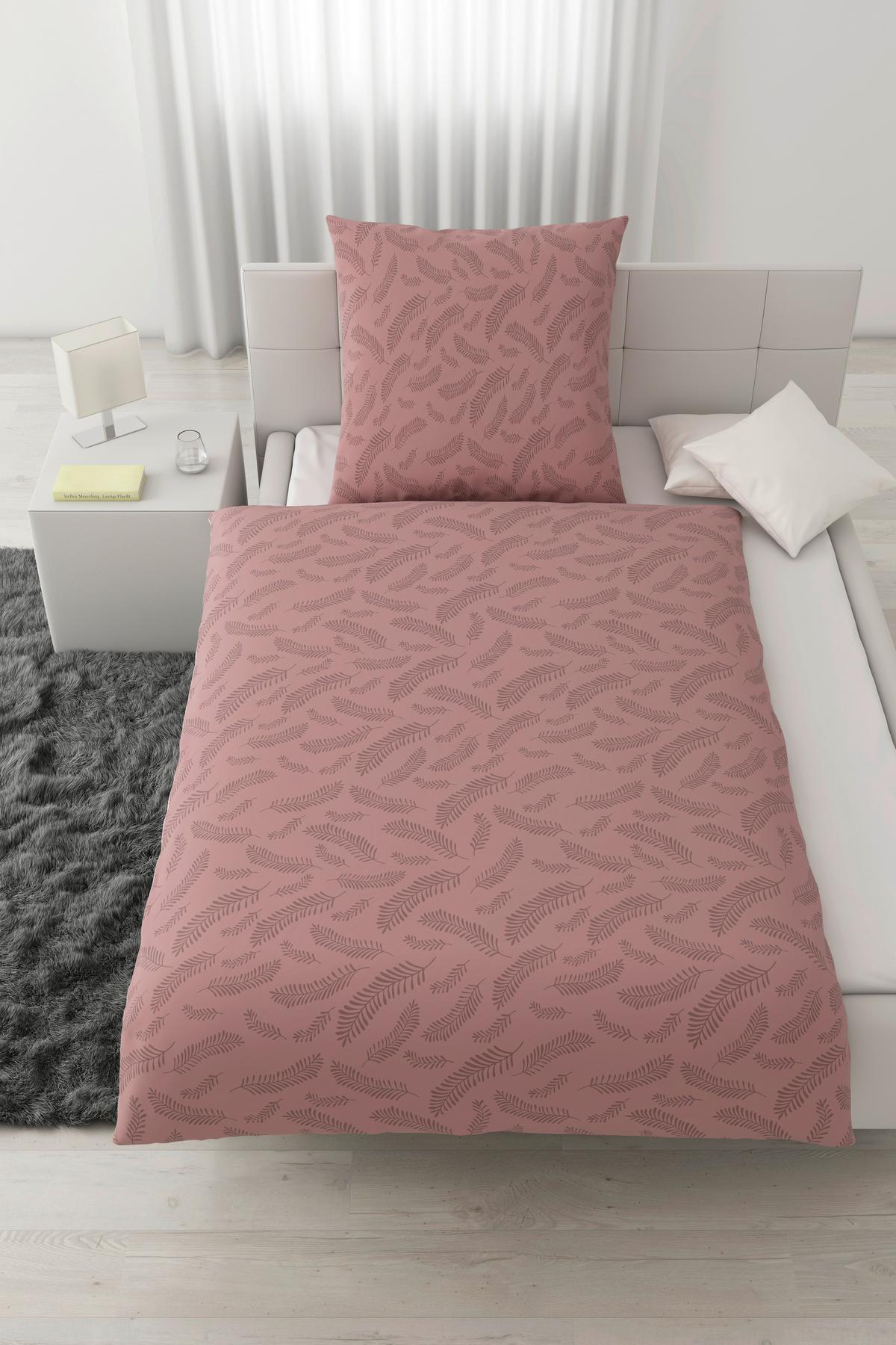 Bettwäsche Ferns Mauve ca. 135x200cm - Mauve, MODERN, Textil (135/200cm) - Mömax