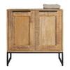 WASCHBECKENUNTERSCHRANK EVEREST -EXKLUSIV- - Schwarz/Naturfarben, Natur, Holz/Metall (60/60/32cm) - Mömax