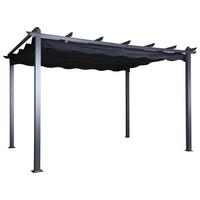 PERGOLA LAZIO - Schwarz, KONVENTIONELL, Textil (395/245/295cm) - Gardenson