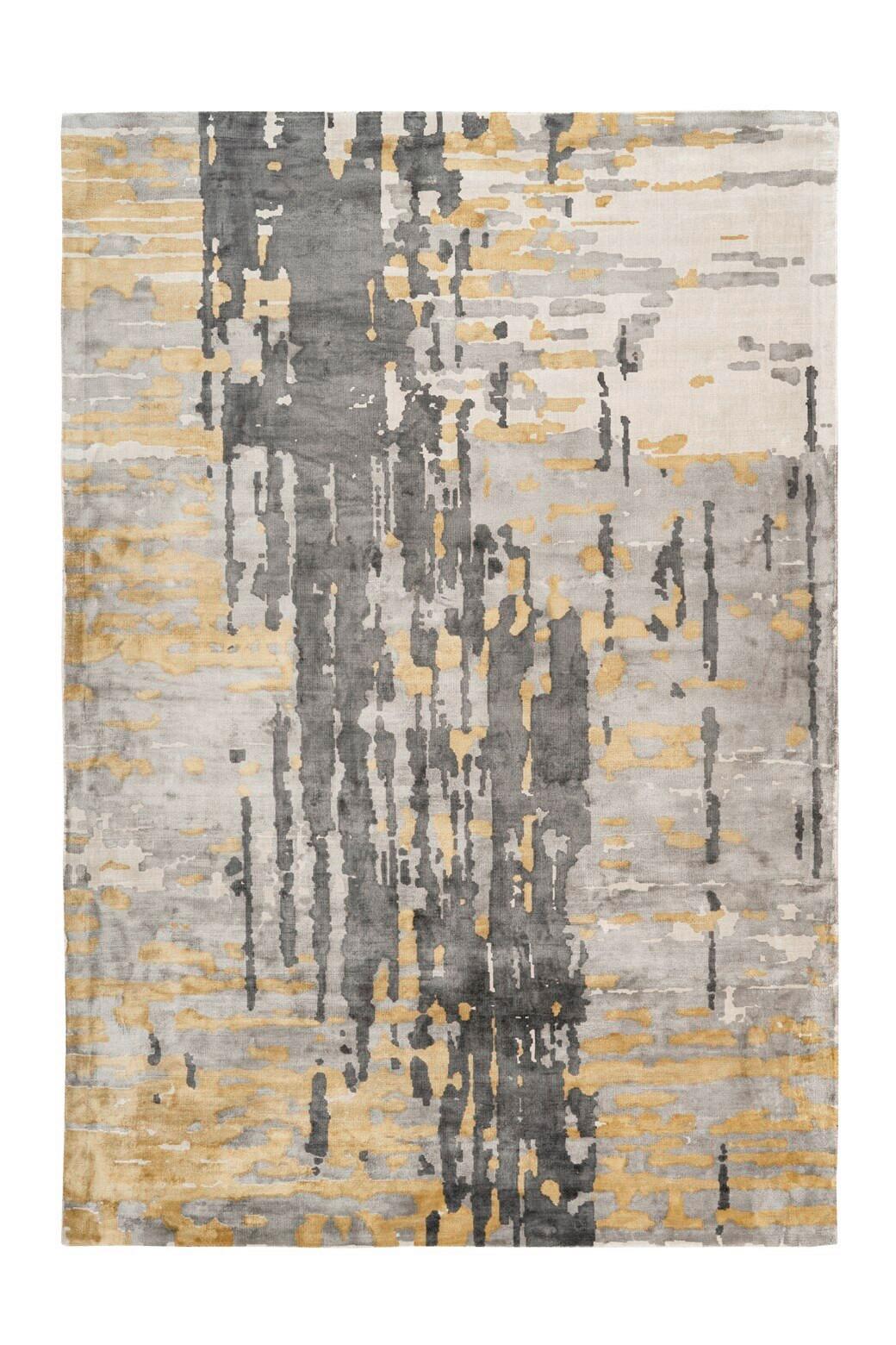 Teppich Sinai 225 Grau / Blau / Gold - Blau/Grau, Konventionell, Textil (80/150cm) - Kayoom