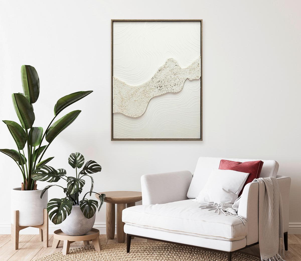 Slika Na Platnu 60x80cm Nuan - bela, Lajfstajl, tekstil/pločasti materijal (60/2.9/80cm) - Mömax