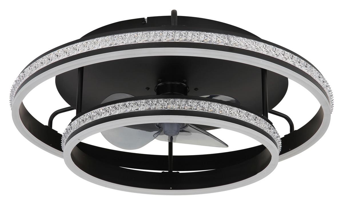 Stropni Ventilator Crna Boja - bijela/siva, Design, metal/plastika (60/20cm) - Globo