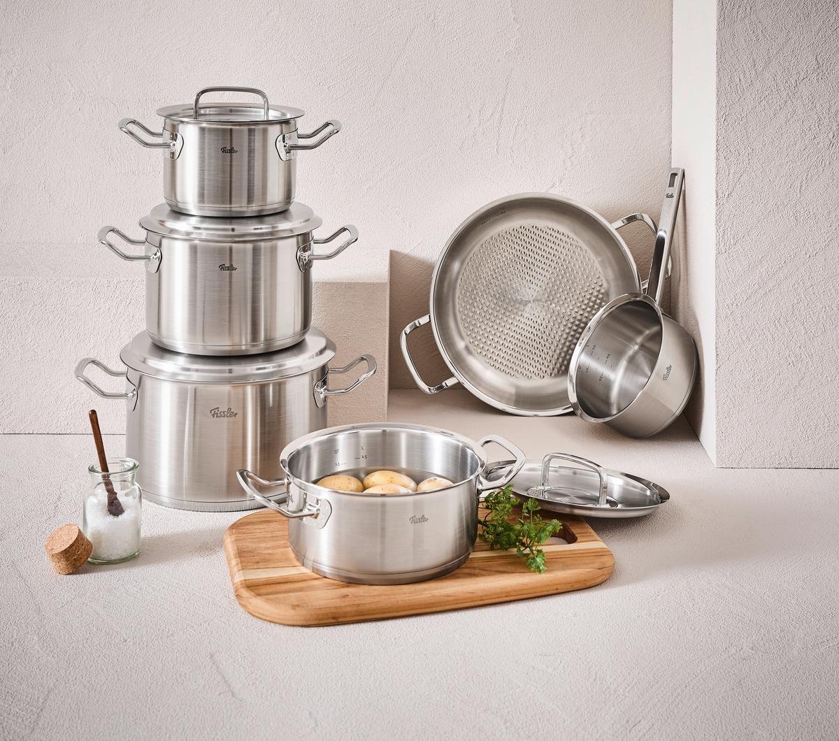 ZESTAW GARNKÓW 084-388-06-001/0 FISSLER - kolor srebrny, Design, metal - Fissler