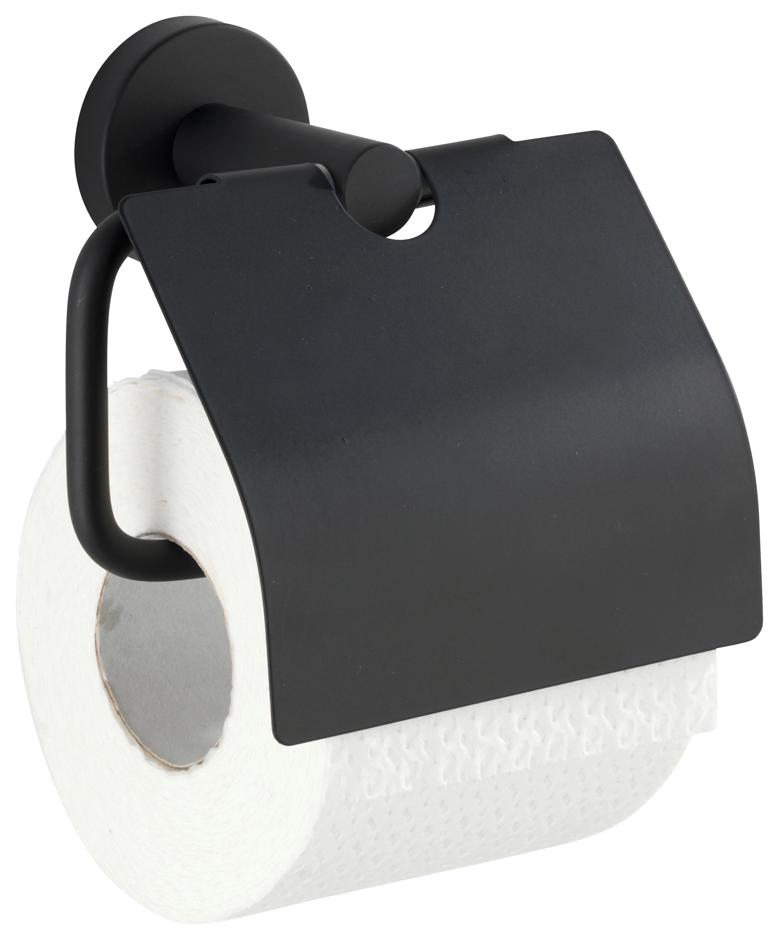 UCHWYT NA PAPIER TOALETOWY BOSIO BLACK - czarny, Basics, metal (15/13,5/7cm) - Wenko